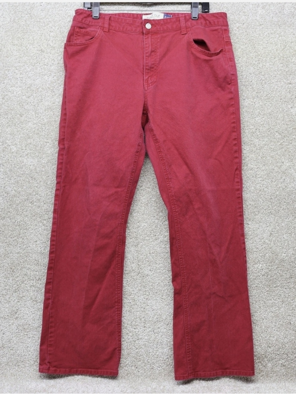 GAP red stretch boot cut jeans